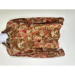 VTG Donnkenny Disco Shirt Sz M Retro 70s Earth Tone Abstract Print Top